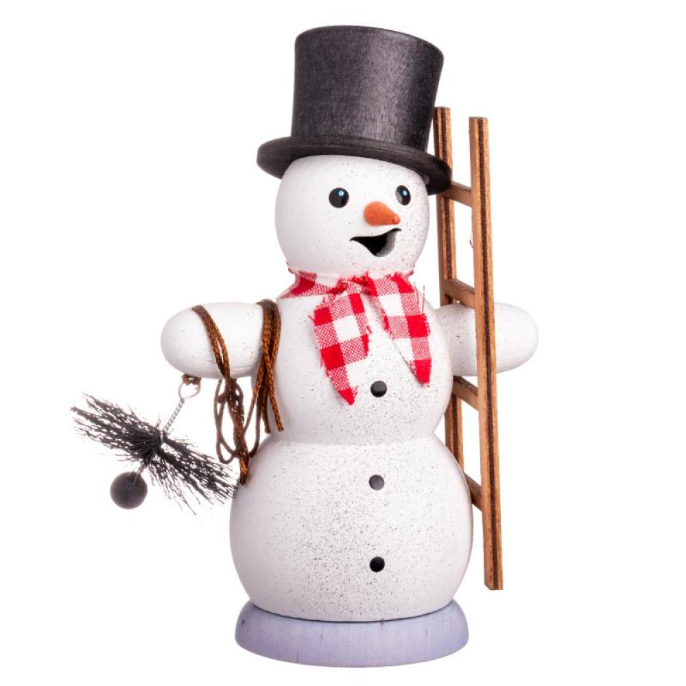 Kuhnert Räucherfigur Schneemann Schornsteinfeger (13 cm)