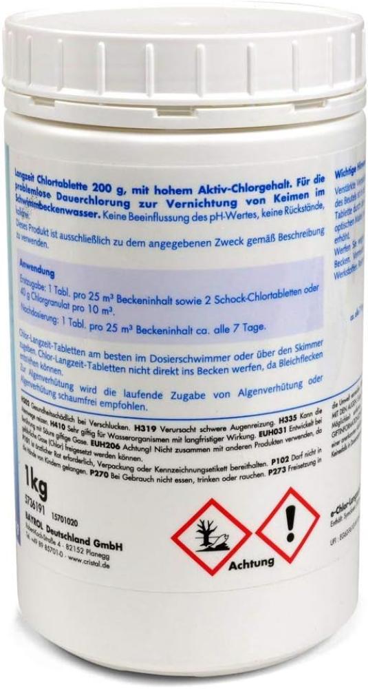 CRISTAL e-Chlor-Langzeit-Tabletten (200g) 1,0 kg