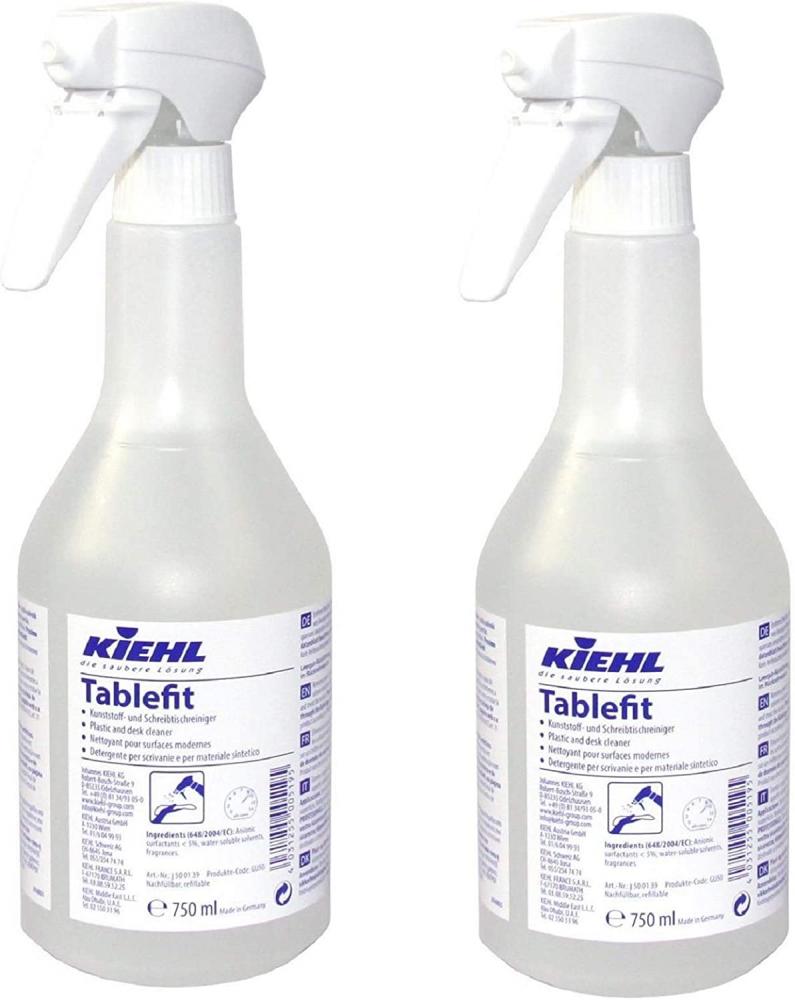 Tablefit (2 x 0,75 ltr.) - Kunststoff- und Schreibtischreiniger - Klebereste- Bleistift- Entferner