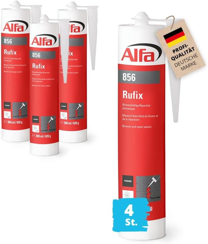 4x Alfa Rufix Bitumendichtmasse (300 ml)