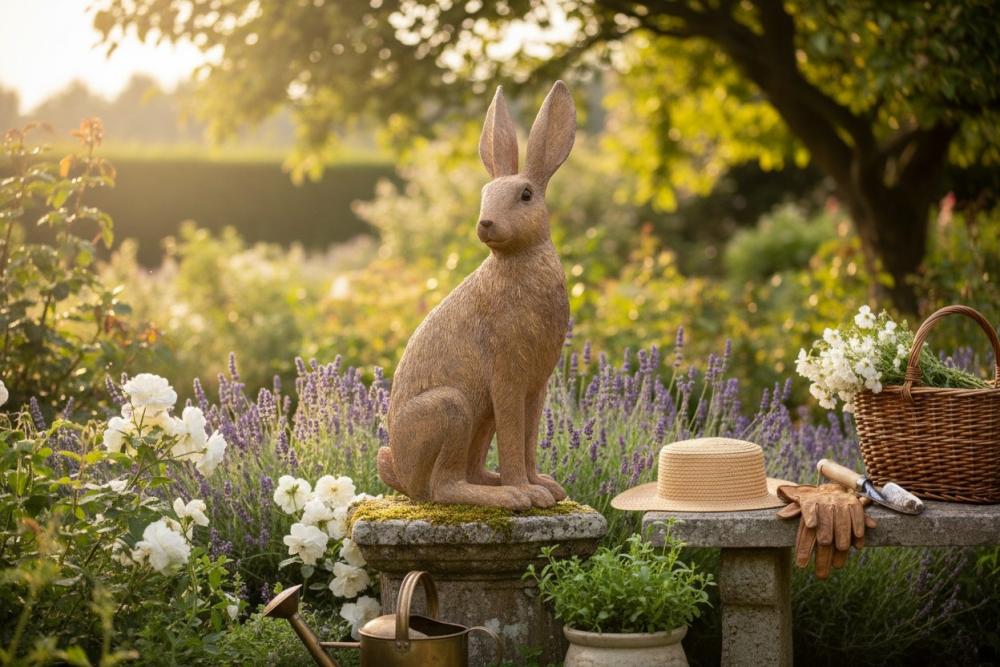 Hase Klassik-Braun 54cm aus Kunststein gefertigt