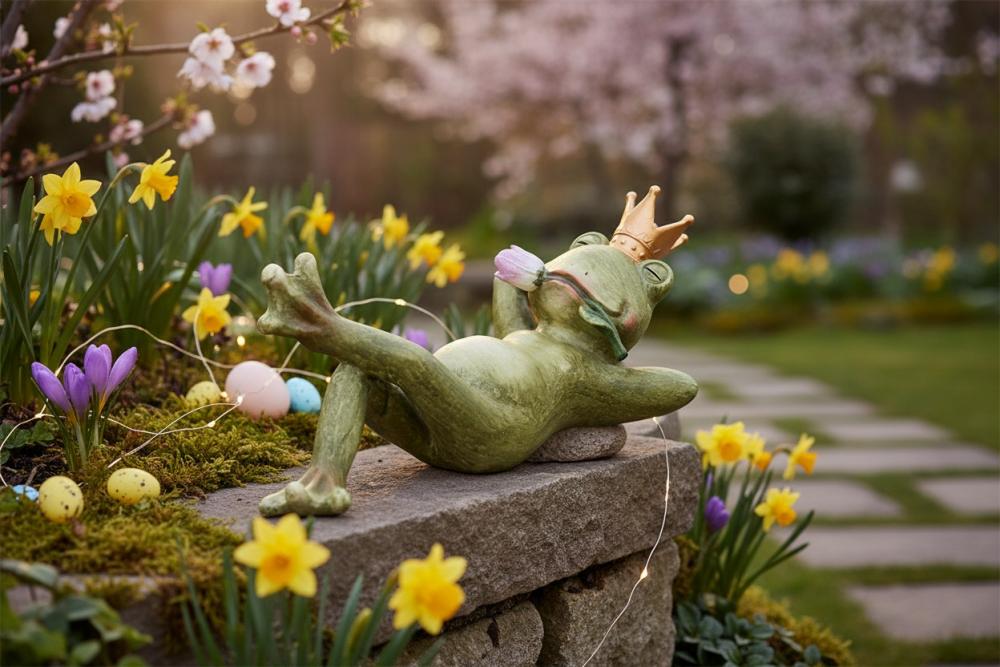 Froschkönig liegend 37x15cm