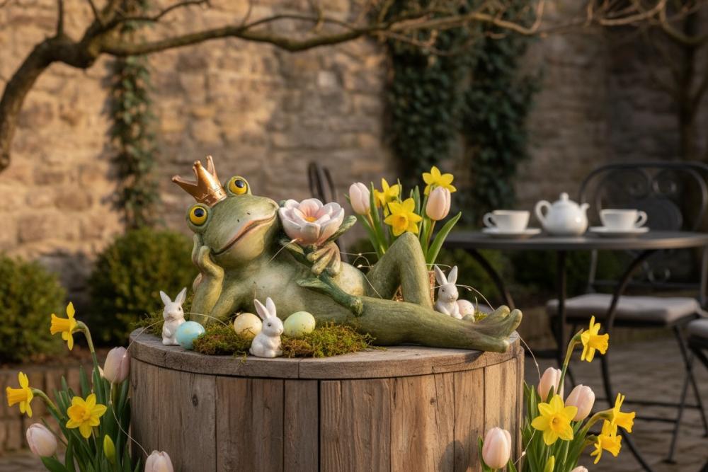 Froschkönig liegend 32x15cm