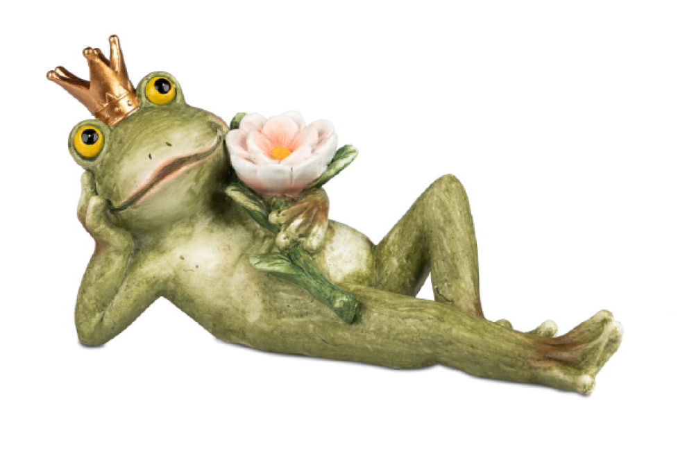 Froschkönig liegend 32x15cm