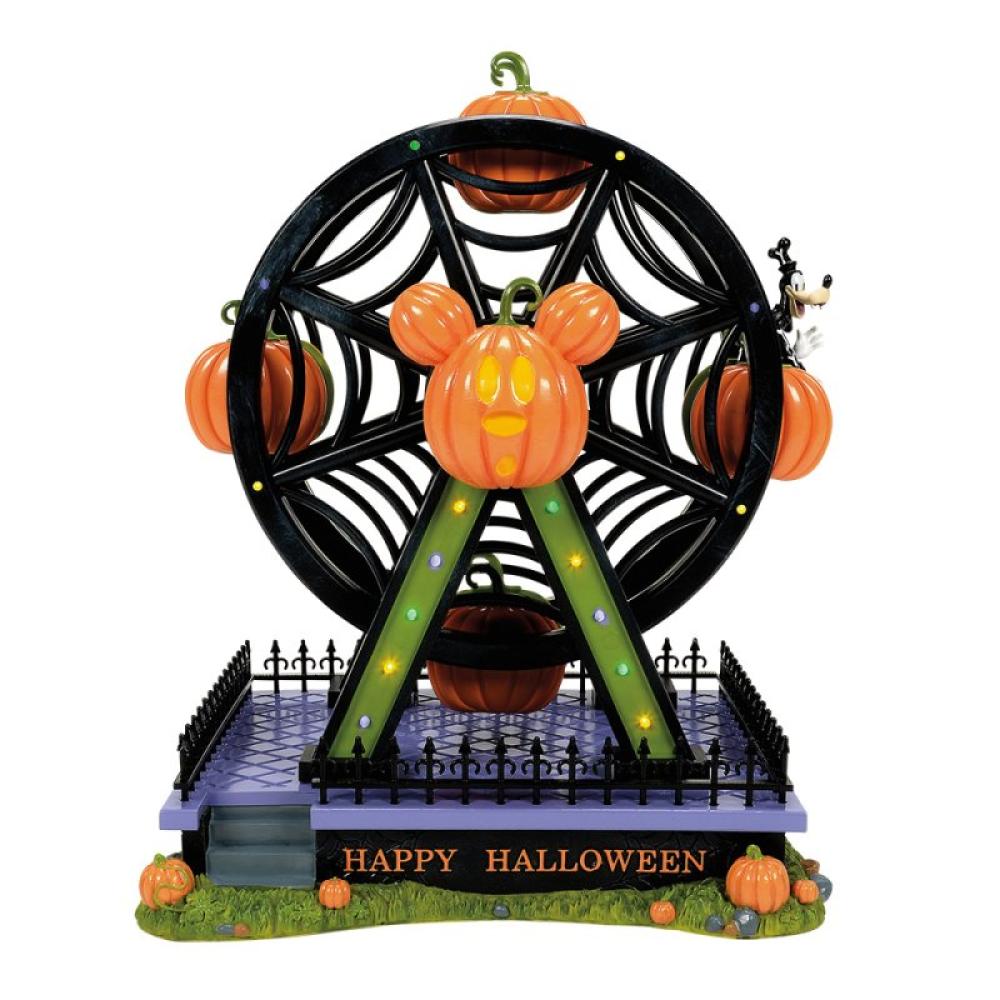 Pumpkintown Riesenrad mit Beleuchtung & Goofy – Disney Village by D56