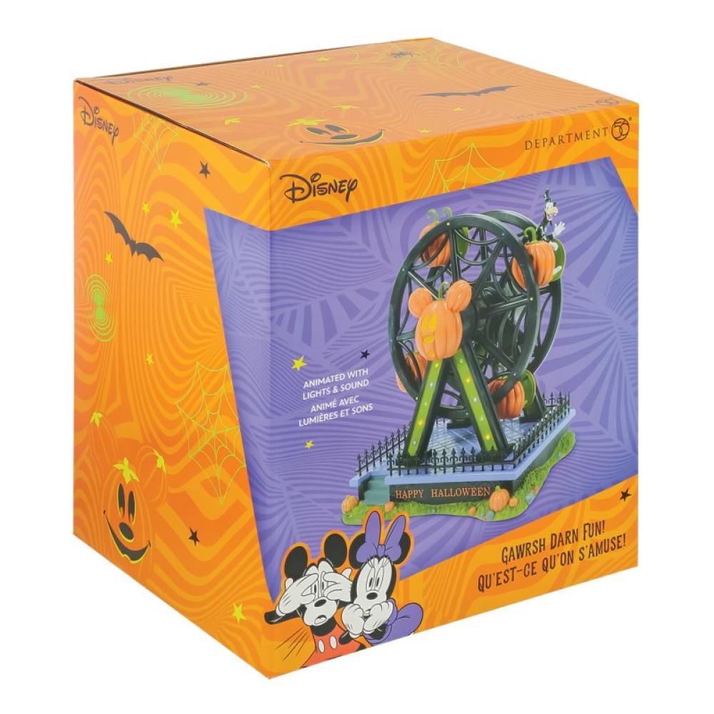 Pumpkintown Riesenrad mit Beleuchtung & Goofy – Disney Village by D56