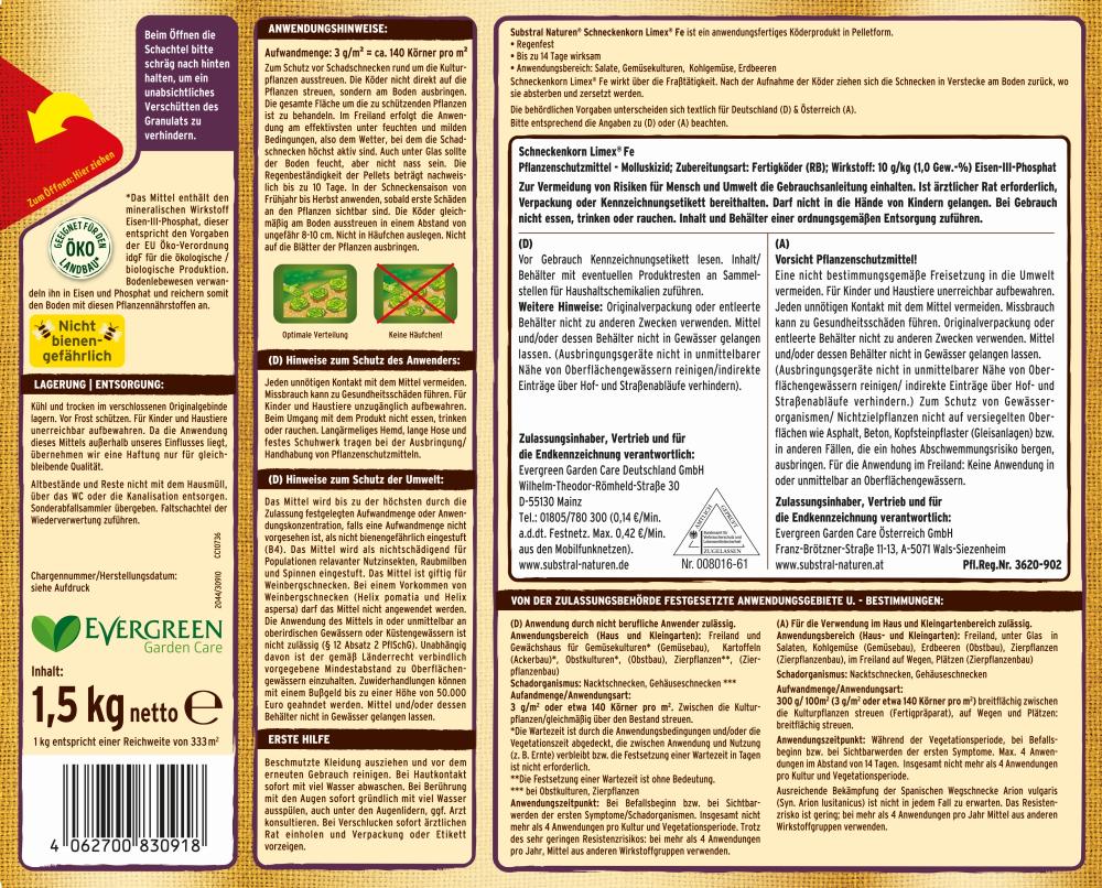 Substral Schneckenkorn Limex Bio 1,5 kg