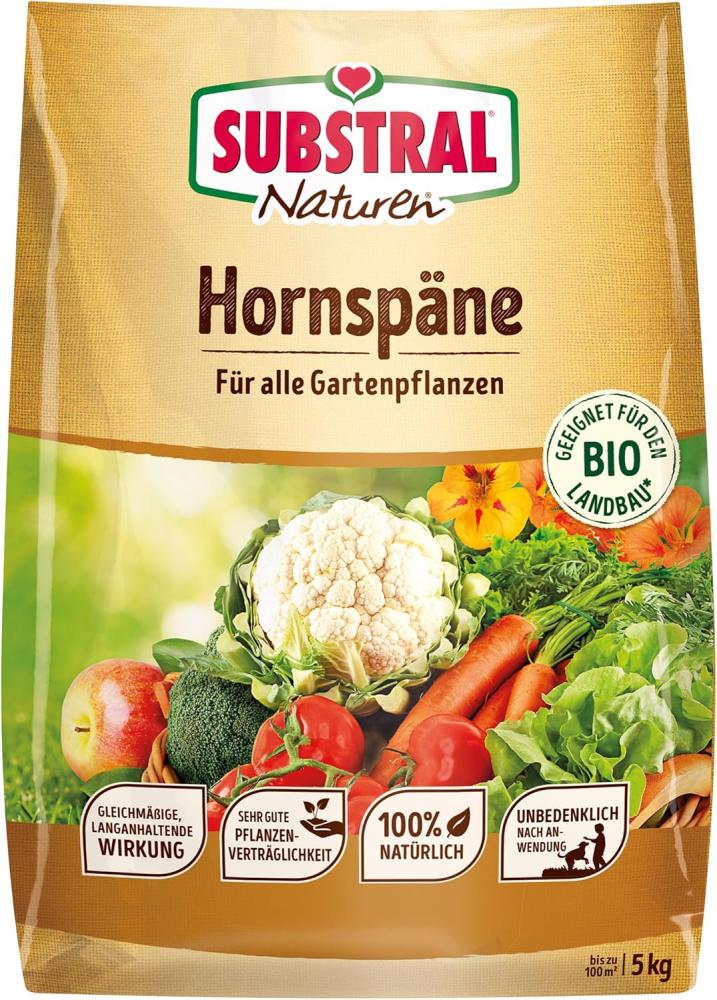 Substral Naturen Bio Hornspäne 5 kg, Organischer Dünger