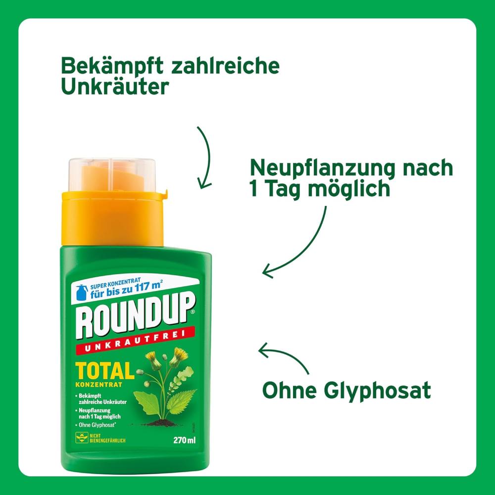 Roundup Unkrautfrei Total Konzentrat 270 ml - Unkrautfrei, Unkrautvernichter