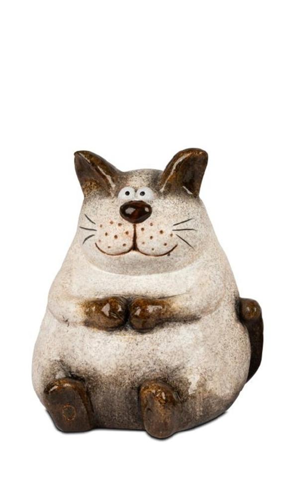 Dekokatze im Cartoon-Stil Creme-Braun 25 cm 704580