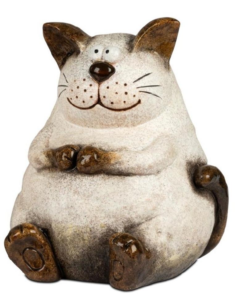 Dekokatze im Cartoon-Stil Creme-Braun 36 cm 704597