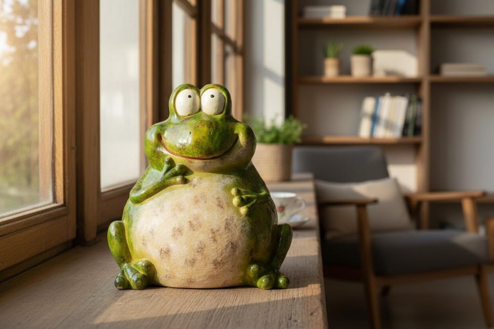 Frosch sitzend 36 cm Cartoon-Stil 704658