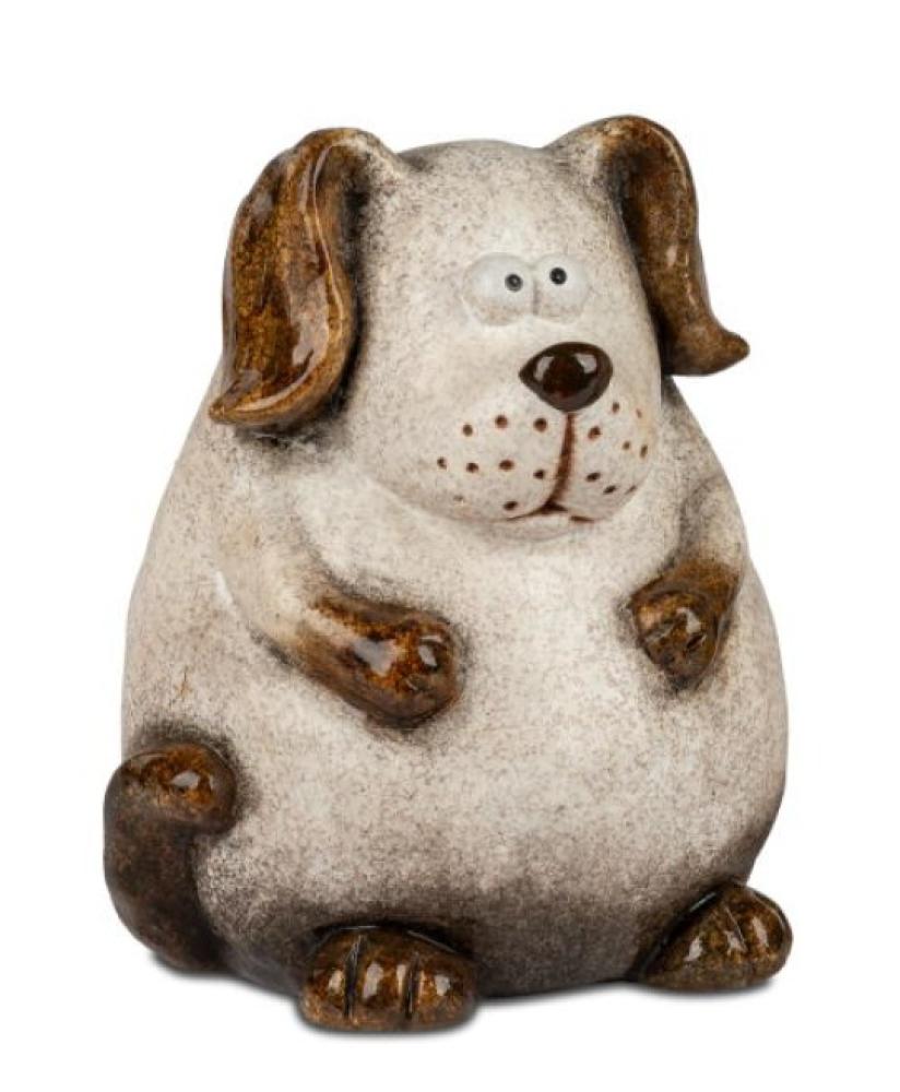 Deko-Hund Creme-Braun 24 cm Cartoon-Stil 704689