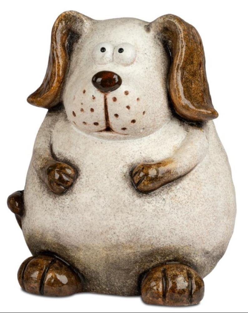 Deko-Hund Creme-Braun 36 cm Cartoon-Stil 704696