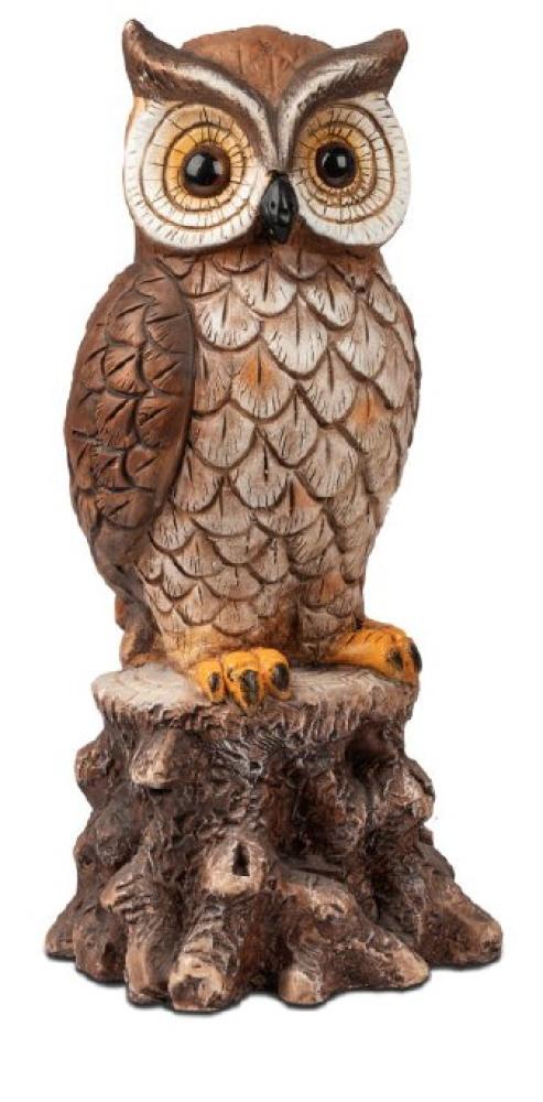 Eule auf Baumstumpf in Holz-Optik 18 x 36 cm 712189