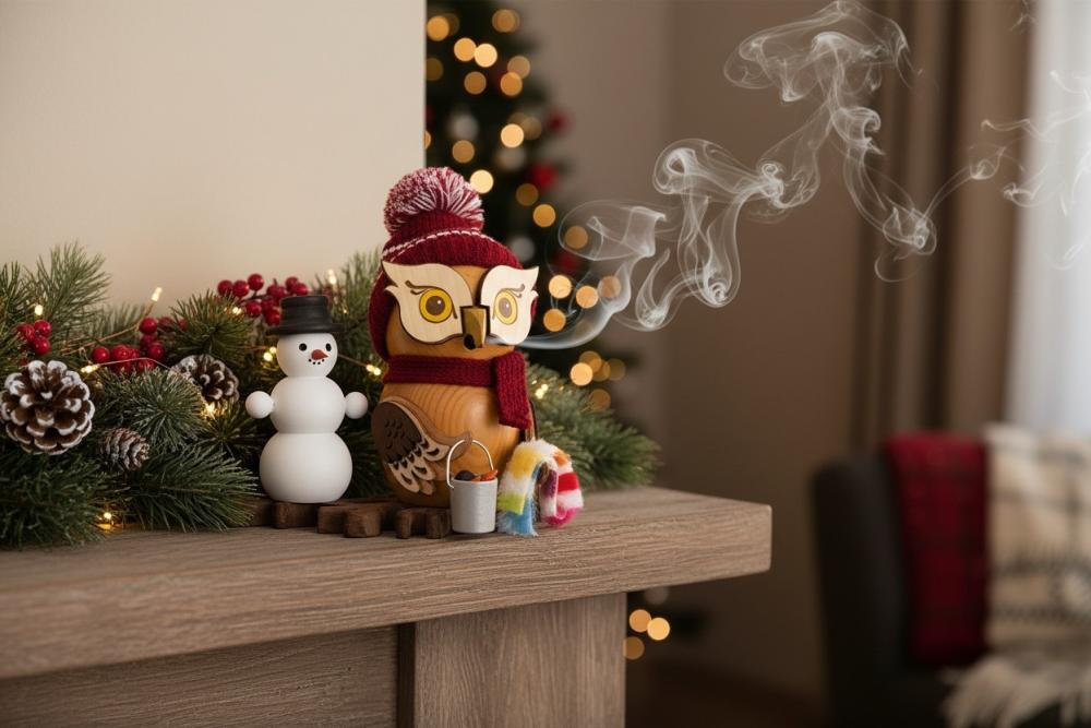 Raucheule mit Schneemann 37248