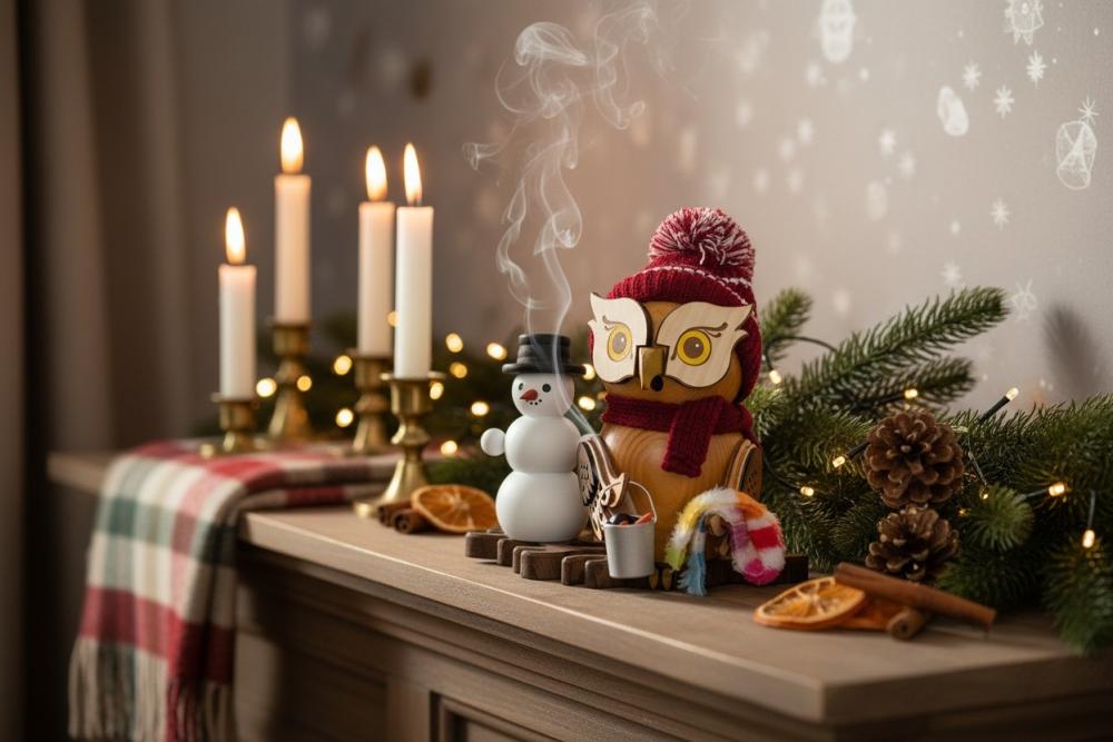 Raucheule mit Schneemann 37248