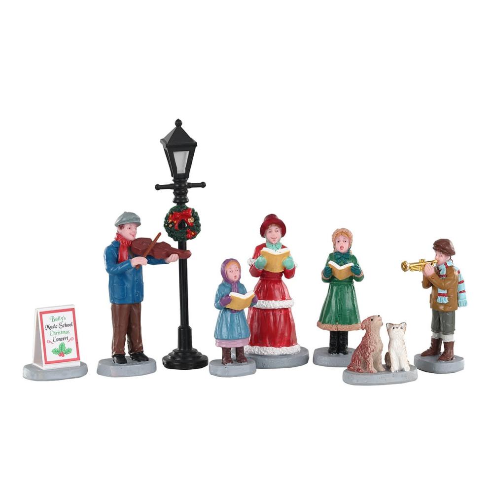 LEMAX 02949 „Baily's Music School Carolers, Set of 8“