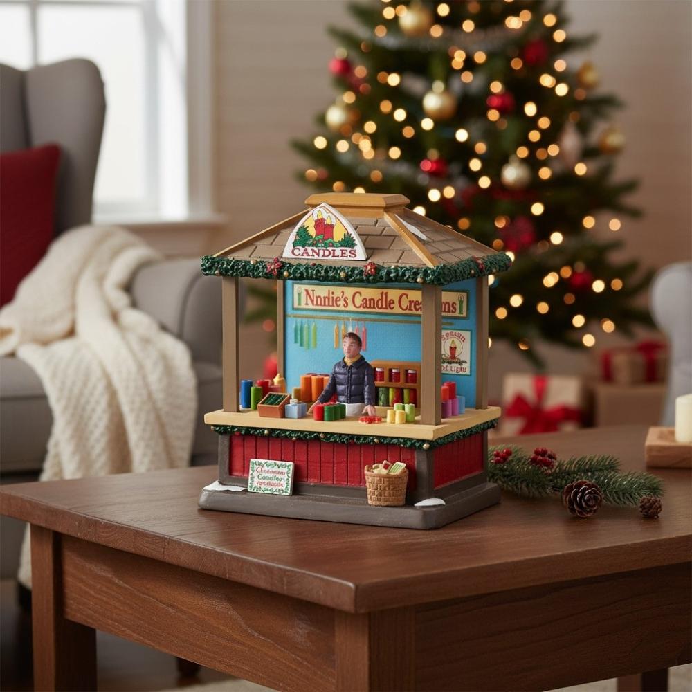LEMAX Christmas Candles – Beleuchtete Weihnachtsmarkthütte