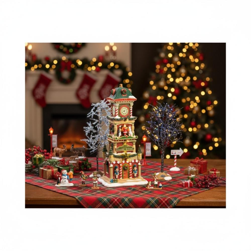 LEMAX 56673 - The Village Square Clock Tower Set