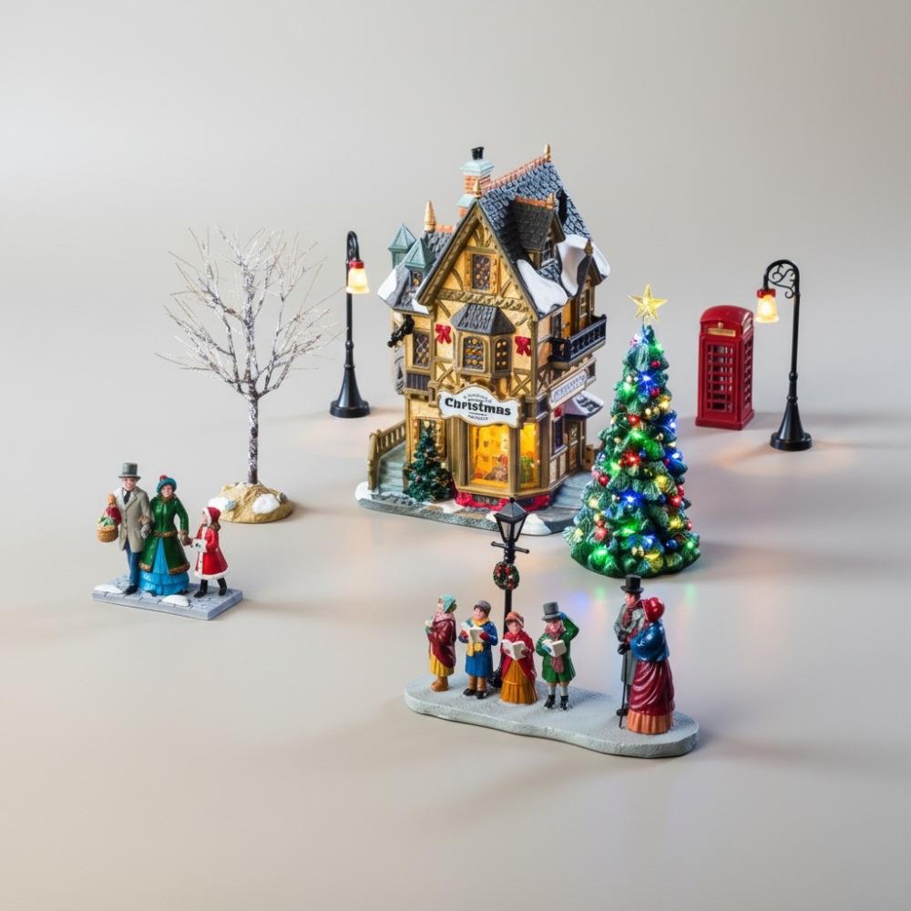 LEMAX 56678 – Tannenbaum Christmas Shoppe Set – Caddington Village