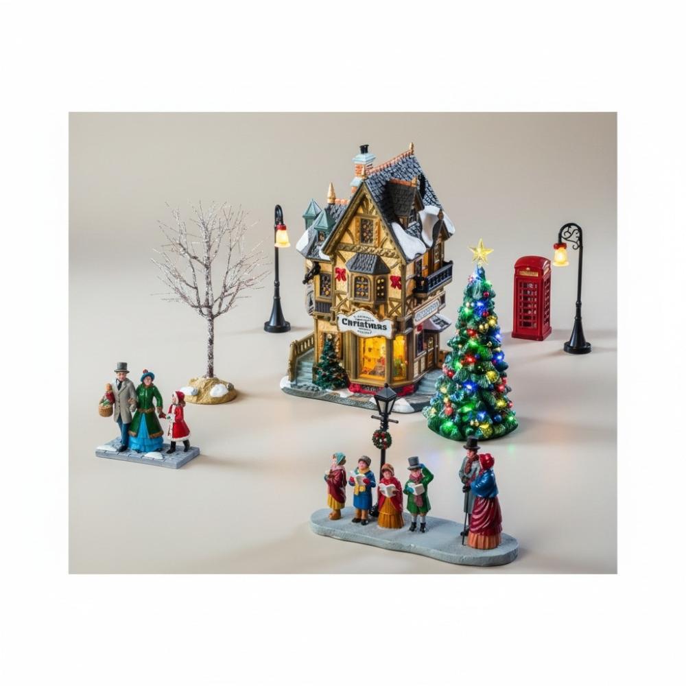LEMAX 56678 – Tannenbaum Christmas Shoppe Set – Caddington Village