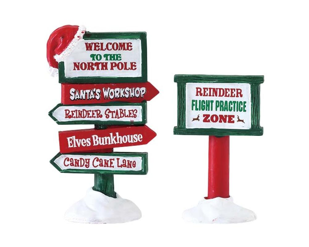 Lemax 74325 – North Pole Signs (Set of 2)