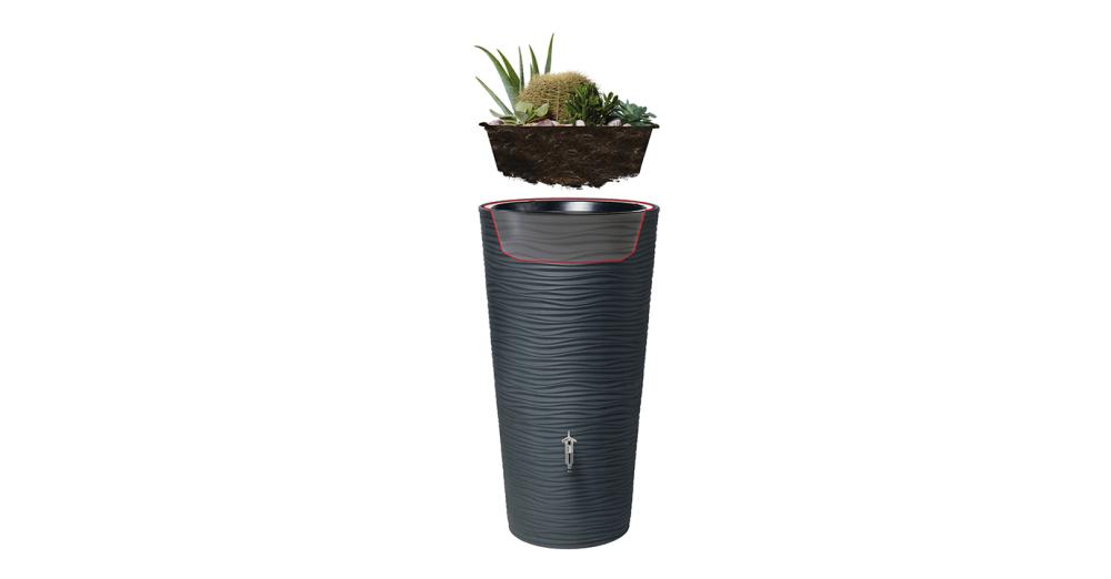 Garantia Natura 2in1 Regenspeicher 210 Liter graphitegrey