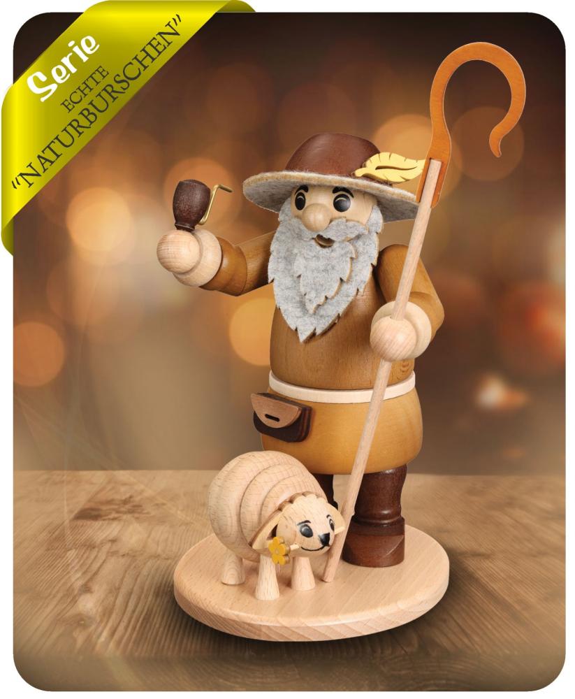 Räucherfigur "Schäfer mit Schaf" 5207 (LxBxH): 12x14x25