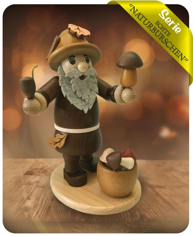 Räuchermann Pilzsucher 5216 Höhe 22 cm