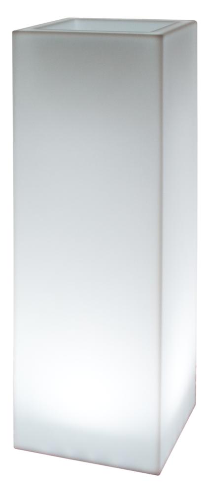 Pflanzgefäß „Kube Tower“ 30 × 30 × 90 cm beleuchtet