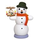 Kuhnert Räucherfigur Schneemann mit Pyramide (13 cm)