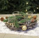 Adventskranz mit 4 Cups, gold, 22,5 cm