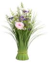 Grasbüschel stehend mit Frühlings-Blumen 40cm